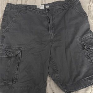 Aeropostale Men's Charcoal Black Cargo Shorts